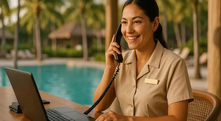 ¿Qué hace una Telefonista en un hotel todo incluido?