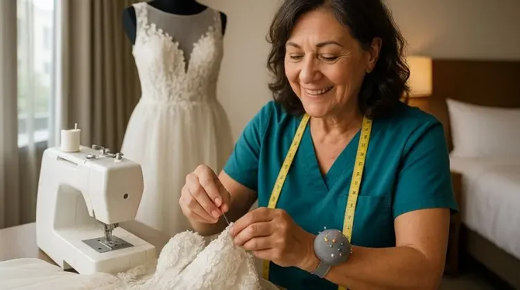 ¿Qué hace una costurera en un hotel todo incluido?